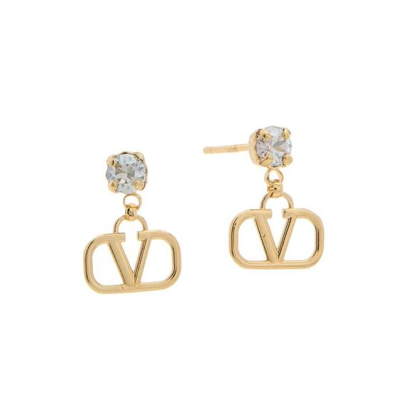 Valentino Accessories - Valentino VLogo Swarovski Earrings
